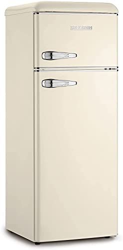 Severin KS 9956 frigorifero con congelatore Libera installazione Cromo, Crema 212 L A++