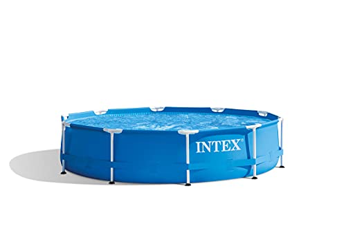 Intex 28202UK Piscina con struttura in metallo da 3 m x 30 pollici con pompa filtro, 4.485 litri, blu, 305 x 76 cm