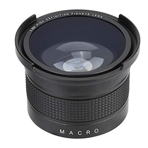 Obiettivo fisheye grandangolare 52mm 0,35X con custodia per obiettivo Custodia universale per Canon/Nikon/Sony/Minolta/Pansonic/Olympus/Fotocamere reflex digitali Pentax