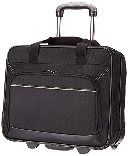 Amazon Basics - borsa per laptop, con rotelle fluide e tasca frontale facile da aprire, per laptop fino a 16”