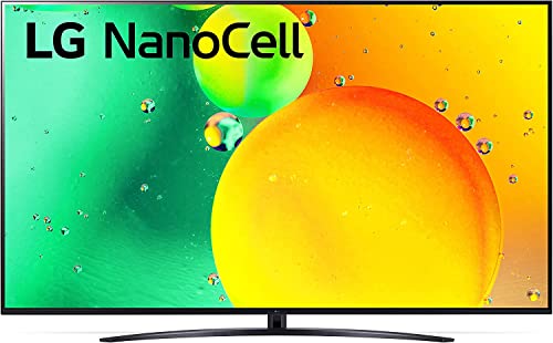 LG NanoCell 55NANO766QA Smart TV 4K 55' Serie NANO76 2022, Processore α5 Gen 5, Filmmaker Mode, Game Optimizer, Wi-Fi, AI ThinQ, Google Assistant e Alexa Integrati, Telecomando Puntatore