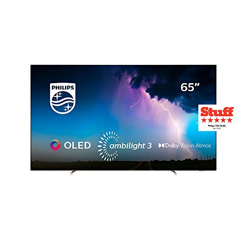 Philips 65OLED754, 7 series Smart TV OLED UHD 4K con tecnologia Ambilight su 3 lati