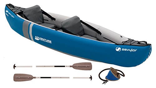 Sevylor Adventure Kit Kayak Mare Gonfiabile, 2 Posti, 314 x 88 cm, Incluso Pompa a Pedale e Pagaia