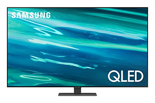 Samsung TV QLED QE50Q80AATXZT, Smart TV 50' Serie Q80A, QLED 4K UHD, Alexa integrato, Carbon Silver, DVB-T2 [Efficienza energetica classe G]