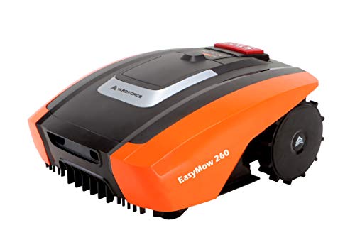 Yard Force, robot tosaerba EasyMow 2LD, fino a 260 mq, funzionamento e facile da usare, con pendenza del 30% e batteria agli ioni di litio da 20 V/2,0 Ah, nero/arancione
