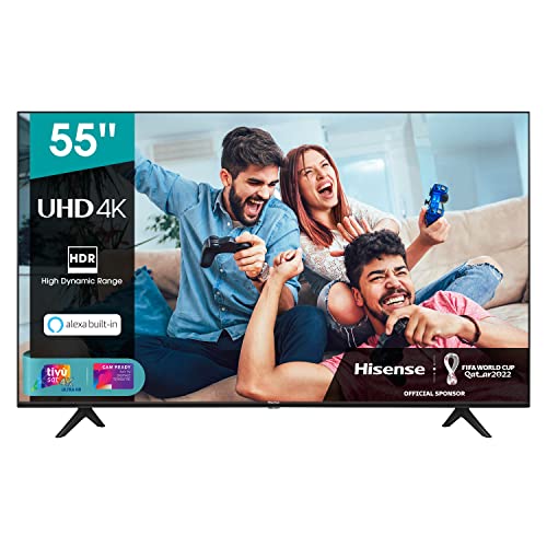 Hisense 55AE7000F - Smart TV LED Ultra HD 4K, HDR 10+, Dolby DTS, con Alexa integrata, Tuner DVB-T2/S2 HEVC Main10, Nero, 55'/139 cm [Esclusiva Amazon - 2020]