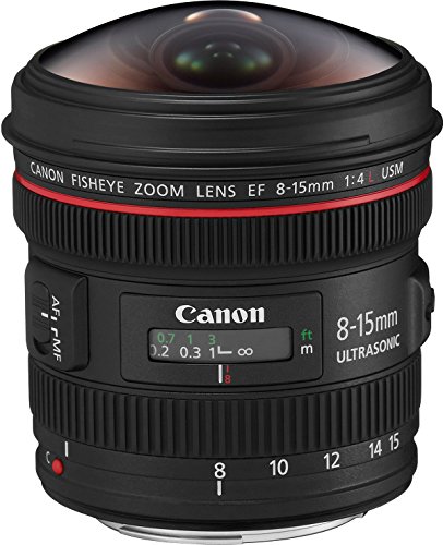 Canon Obiettivo Grandangolare con Zoom, EF 8-15 mm f/4L Fisheye USM, Nero [Versione EU]