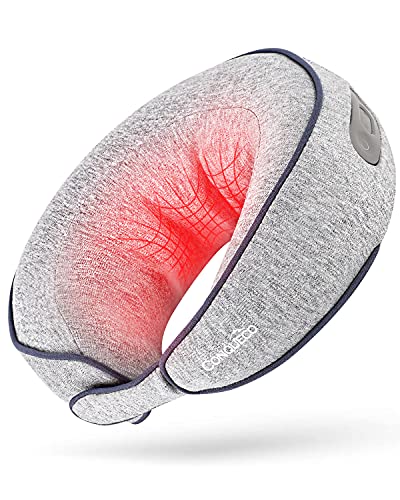 CONQUECO Massaggiatore per Collo e Spalle Cervicale Massaggi Elettrico Cuscino per il Collo Senza Fili con Funzione di Riscaldamento Massaggio Shiatsu Rotante 3D Regalo per il Rilassamento Muscolare