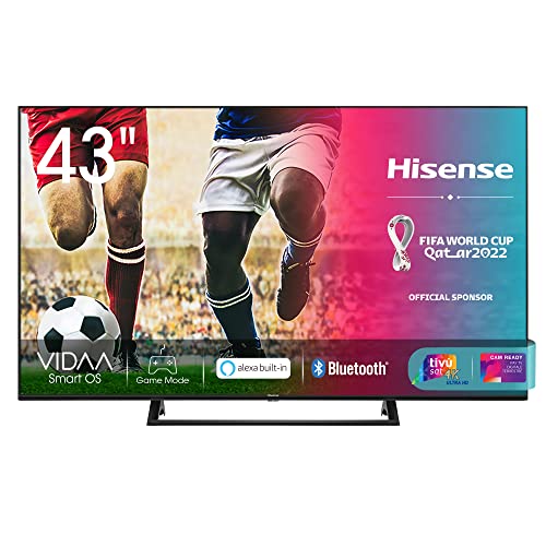 Hisense 43AE7210F, Smart TV LED Ultra HD 4K 43', Single Stand, HDR 10+, Dolby DTS, con Alexa integrata, Tuner DVB-T2/S2 HEVC Main10