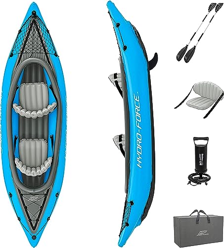 Bestway 65131-5 Set Kayak gonfiabile a due posti Hydro-Force Cove Champion X2, 331x88 cm