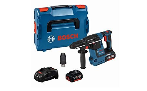 Bosch Professional 0611910007 GBH 18 V della 26 F Martello Perforatore a Batteria, 2 x 5.0 Ah Batteria, Caricatore, L-Boxx (18 V, energia cinetica, max. 2, 6 J, SDS Plus), 18 V