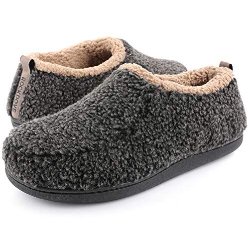 RockDove – Pantofole chiuse da uomo con memory foam, nero (Cruz V2 Fresh Foam), 45/46 EU