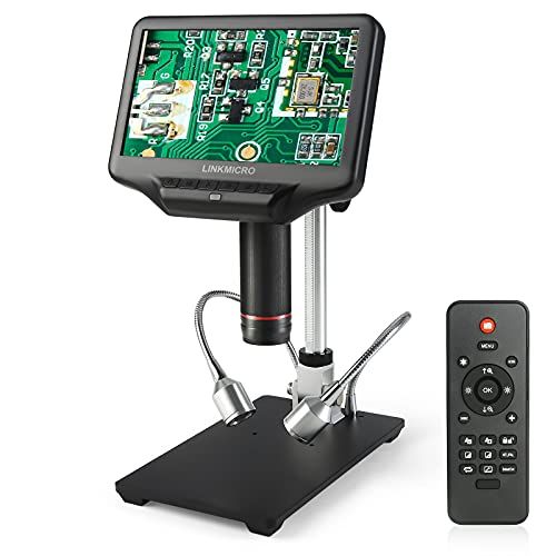 Linkmicro 7 pollici HD LCD 270 X Microscopio digitale HDMI con interfaccia multimediale di riproduzione in tempo reale per la manutenzione elettronica, riparazione e saldatura del telefono