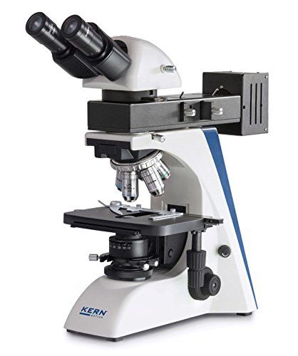 Microscopio metallurgico [Kern OKO 176] Il metallurgico per uso professionale, Sistema ottico: Infinity, Tubo: Binoculare, Illuminazione: 12 V/50 W alogena (illuminazione) + 6 V/20 W (trasparente)