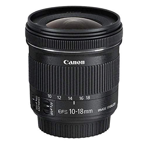 Canon Obiettivo Ultragrandangolare con Zoom, EF-S 10-18 mm f/4.5-5.6 IS STM, Stabilizzatore d’immagine, Nero/Antracite