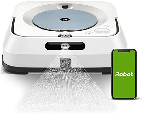 iRobot Braava Jet m6 (6134), Robot lavapavimenti WiFi, Precision Jet Spray, Navigazione Intelligente, Mappa la casa, Lavaggio ad Acqua e a Secco, Si Ricarica automaticamente, Controllabile con App