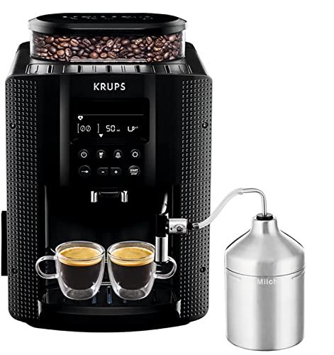 KRUPS Macchina da caffè completamente automatizzata (1,8 l, 15 bar, display LCD, sistema automatico per cappuccino) nero