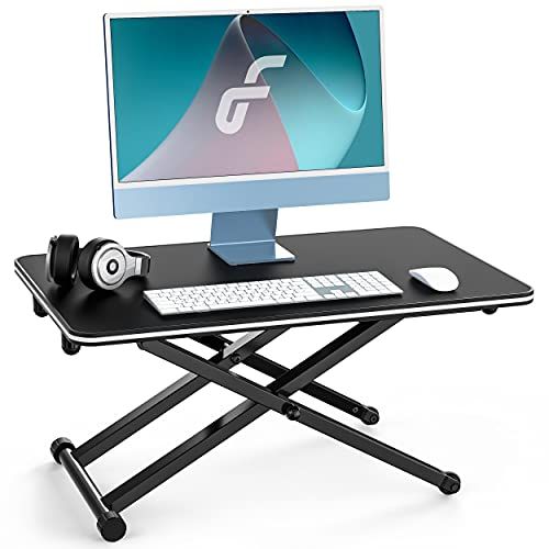 Fenge Standing Desk Scrivania Regolabile In Altezza 26”/65.3cm Convertitore Scrivania In Piedi (Nero) SD255001WB