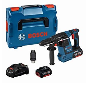 Bosch Professional 0611910007 GBH 18 V della 26 F Martello Perforatore a Batteria, 2 x 5.0 Ah Batteria, Caricatore, L-Boxx (18 V, energia cinetica, max. 2, 6 J, SDS Plus), 18 V